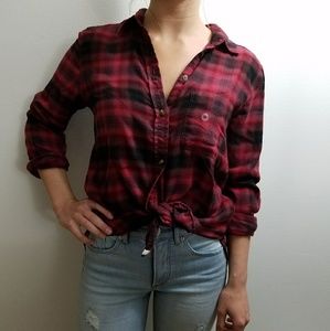 AEO Red Plaid Flannel NWT